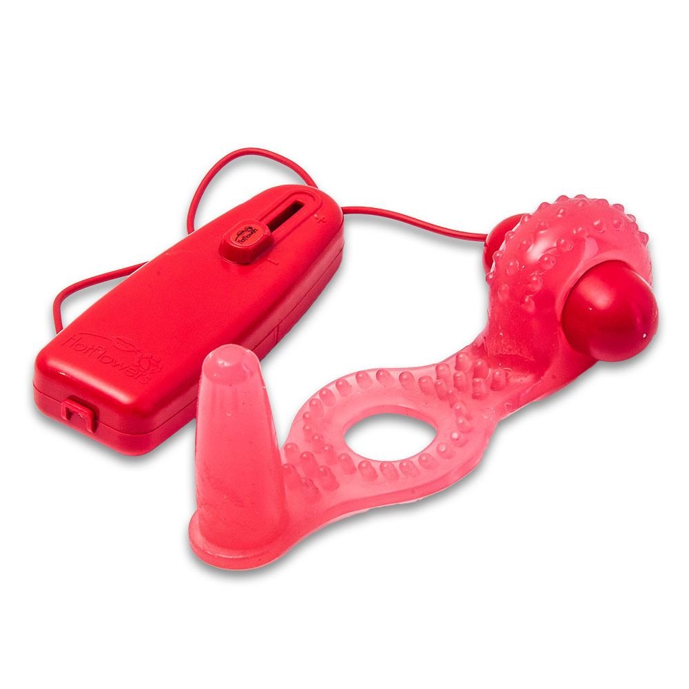 Anel_peniano_plug_vibro Anel estimulador com vibro e plug - Imagem 1