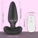 Plug Anal Recarregável- C/ Controle - 9 Modos de Vibro - Cor: Preto - Imagem 3