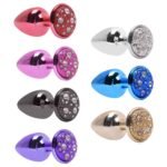 Plug Anal Metal Strass Cravejados - Tam: P - Hard - Imagem 2