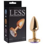 Plug Anal Hard Less Dourado Cravejado