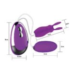 Vibrador Bullet Duplo c/ Controle - 20 Vibrações - Cor: Roxo - Imagem 2