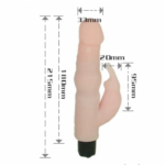 Vibrador Rabit em Cyber - 18cm x 3cm - Cor: nude - Imagem 2