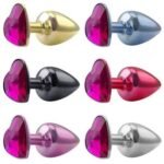 Plug Coração Anal Metal Strass - Tam: M - Hard - - Imagem 2