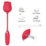 Vibrador Flower Vai e Vem- 7217 - 7 Vib. 7 Vai e vem e 10 puls. Recarregável. - Imagem 3