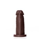 Dildo Upper Realístico Simples BRED - Marrom - 15.5 X 4cm