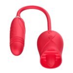 Vibrador Duplo Flores Língua e Vai e Vem - VB124 - - Imagem 2