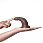 Dildo Upper Realístico Simples - JÚNIOR - Marrom - 12,5 X 4 CM