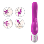 Vibrador 3x1 Eden - 12 vib. + 3 vib no clit.- 7391 - Cor:Roxo - Imagem 2