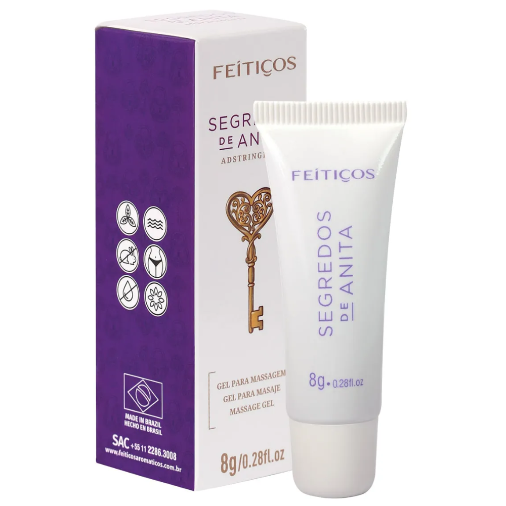 Segredos de Anita - Gel Adstringente - 8gr - Feitiços donnaboutiquesensual Segredos de Anita - Gel Adstringente - 8gr - Feitiços - Imagem 1