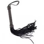 Chicote Luxo Cabo Cravejado Preto - 40 tiras - 50cm - 8043