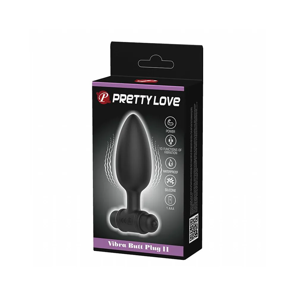 -plug-anal-donnaboutiquesensual- Plug Anal Butt - 10 Vib./Pilha (6019) - Cor: Preto - Imagem 1