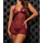 Camisola em Tule e Cirré, acomp Calcinha Regulavel - 2606 -