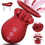 Scarlet Sugador de Clitóris - 2 Bocas. 10 Pul. 10 Vib. 10 Estimulação da Lingua. Rec. - 7881 -