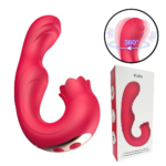 Vibrador de Ponto G e clitóris com Língua / Rotativo na Ponta - Eliza - 8508